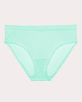 Sheer Mesh High Cut Brief Panty, Mint Chip Green - Curvy Couture - Mesh