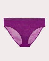 Sheer Mesh High Cut Brief Panty, Berry Bliss Purple - Curvy Couture - Mesh