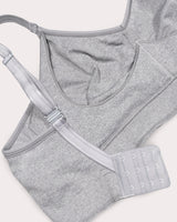 Smooth Seamless Comfort Wireless Bra, Grey Heather Black - Curvy Couture - Seamless