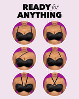 Smooth Strapless Multi-Way Bra - Black Hue