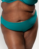Sheer Mesh High Cut Brief Panty, Fanfare Green - Curvy Couture - Mesh