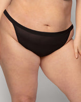 Sheer Mesh G-String, Black Hue Black - Curvy Couture - Mesh