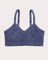 Smooth Seamless Comfort Wireless Bra, Crown Blue Acid Wash Blue - Curvy Couture - Seamless