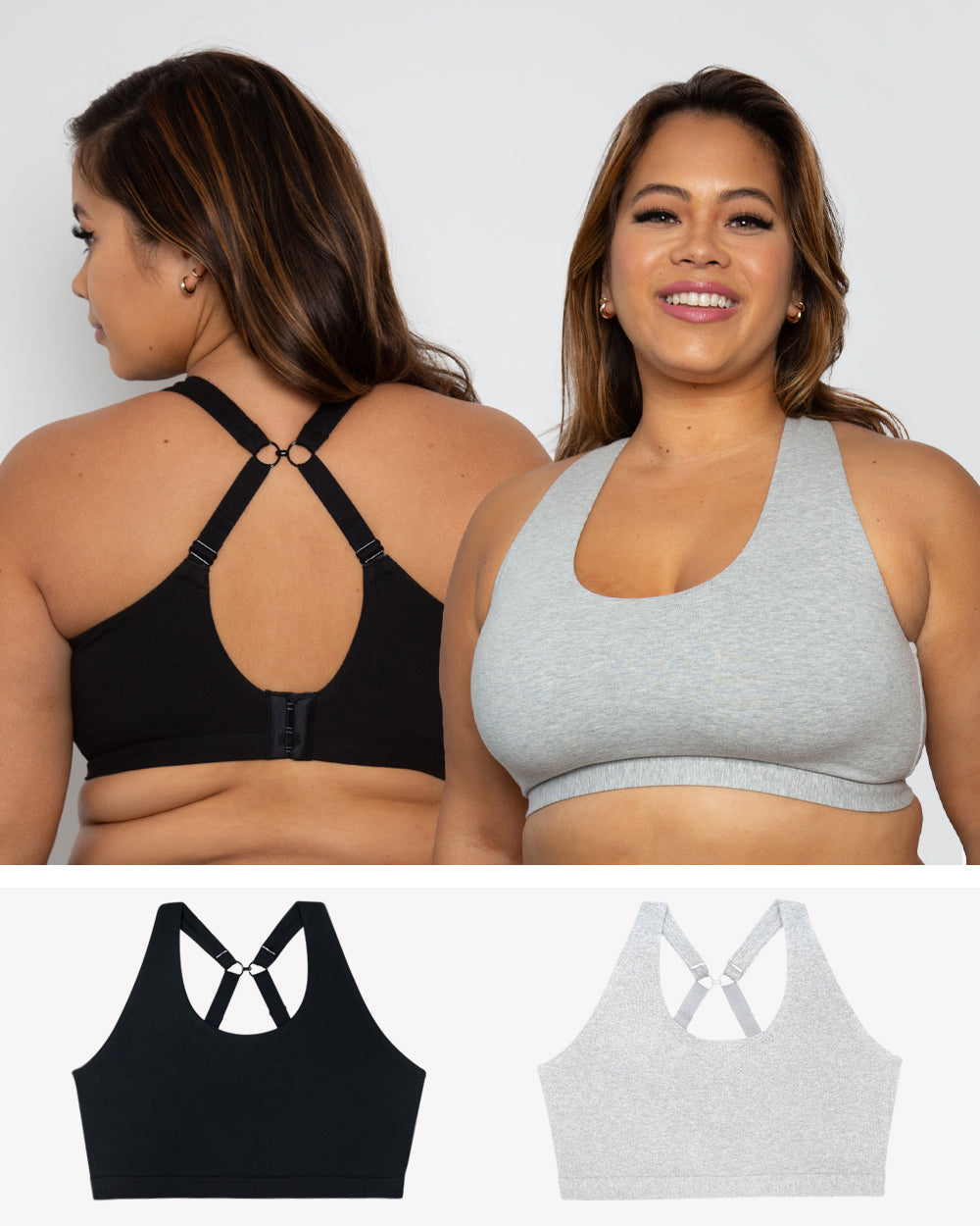 Plus size 2 pack multiway bras black - WOMEN's Bras