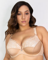 Tulip Lace Push Up Bra - Champagne Nude