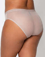 Sheer Mesh High Cut Brief - Bark