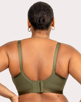 Cotton Luxe Unlined Wireless Bra - Olive Night