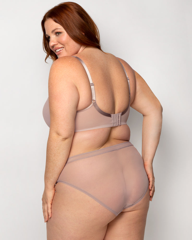 Plus Size High Leg Cheeky Panties With Stappy Back