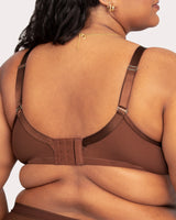 Sheer Mesh Full Coverage Unlined Underwire Bra - Chocolate Nude
