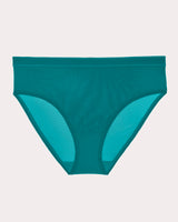 Sheer Mesh High Cut Brief Panty, Fanfare Green - Curvy Couture - Mesh