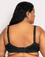 Smooth Seamless Comfort Wireless Bra, Black Hue Black - Curvy Couture - Seamless