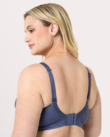 Smooth Seamless Comfort Wireless Bra, Crown Blue Acid Wash Blue - Curvy Couture - Seamless