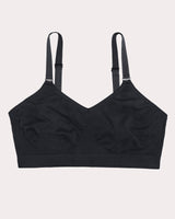 Smooth Seamless Comfort Wireless Bra, Black Hue Black - Curvy Couture - Seamless