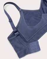Smooth Seamless Comfort Wireless Bra, Crown Blue Acid Wash Blue - Curvy Couture - Seamless