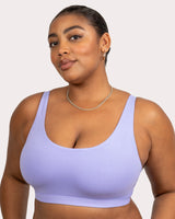Cotton Comfort 2-Pack Bralette - Lavender Mist/Grey Heather