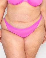 Sheer Mesh String Bikini Panty, Flirt Pink - Curvy Couture - Mesh