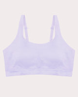 Smooth Seamless Support Wireless Bra, Lavender Mist Purple - Curvy Couture - Seamless