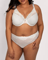 Sheer Whisper Plunge T-Shirt Bra - White