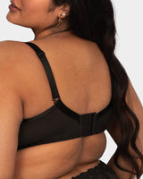 Sheer Whisper Plunge T-Shirt Bra - Black Hue