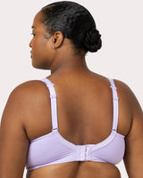 Smooth Seamless Support Wireless Bra, Lavender Mist Purple - Curvy Couture - Seamless