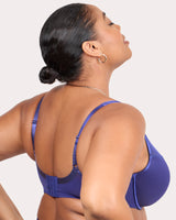 Sheer Mesh Plunge T-Shirt Bra - Cosmic Blue