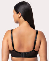 Sheer Mesh Plunge T-Shirt Bra, Meadow Dream Print - Curvy Couture - Mesh