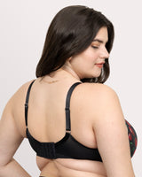 Sheer Mesh Full Coverage Unlined Underwire Bra, Cherry Pop  - Curvy Couture - Mesh