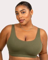 Cotton Comfort 2-Pack Bralette - Olive Night/Blushing Rose