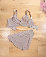 Sheer Whisper Full Coverage Unlined Underwire Bra, Bark Beige - Curvy Couture - Mesh