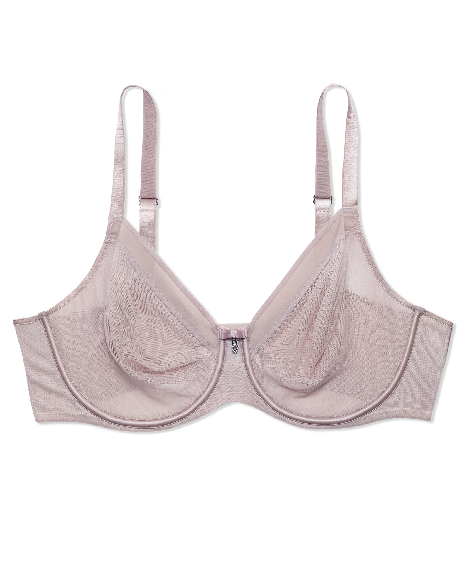 Sheared Bras Curvy Couture Sheer Mesh Bark Unlined Underwire Bra