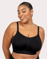 Smooth Seamless Comfort Wireless Bra - Black Hue