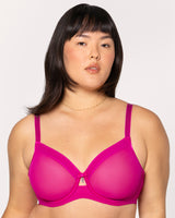 Sheer Mesh Full Coverage Unlined Underwire Bra - Glamberry