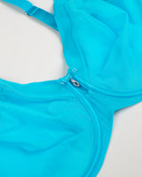 Sheer Mesh Full Coverage Unlined Underwire Bra - Deep Dive Blue