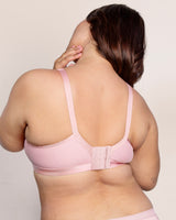 Cotton Luxe Unlined Wireless Bra, Blushing Rose Pink - Curvy Couture - Cotton Blend