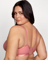 Cotton Luxe Unlined Wireless Bra, Desert Dawn Orange - Curvy Couture - Cotton Blend