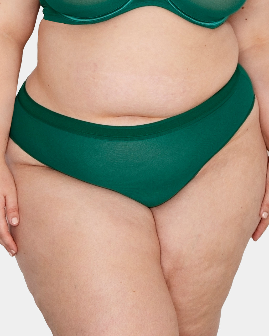 Green Transparent Panties With a High-waisted, Many Colors Sheer