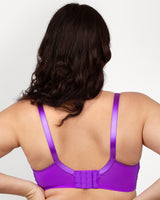 No-Show Lace Unlined Underwire Bra, Purple Passion Purple - Curvy Couture - Lace