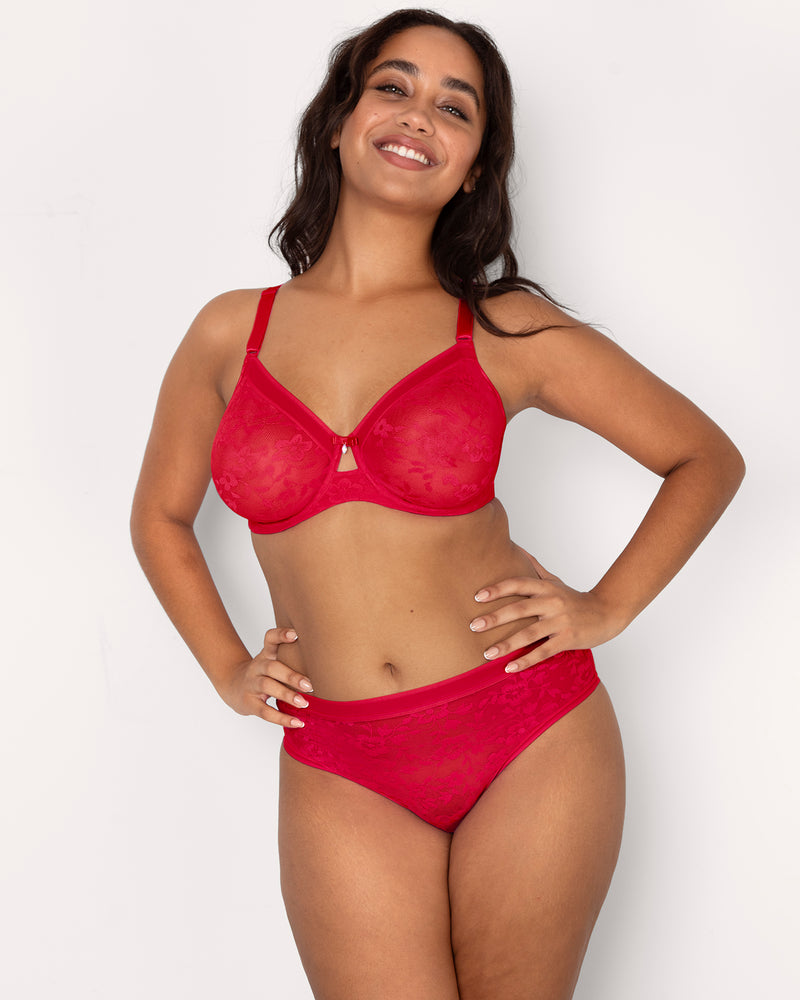Women's Bra Unlined Lace Bra Plus Size Through Full Coverage Bralette With  Underwire (Color : Wine red, Size : 32G) : : Clothing, Shoes &  Accessories