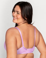 Sheer Whisper Unlined Underwire Bra, Stellar Orchid Purple - Curvy Couture - Mesh