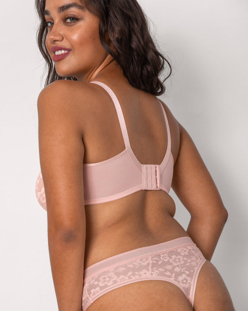 Lacey Thong in Dusty Pink