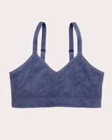 Smooth Seamless Comfort Wireless Bra, Crown Blue Acid Wash Blue - Curvy Couture - Seamless