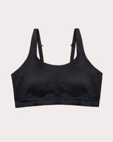 Smooth Seamless Support Wireless Bra, Black Hue Black - Curvy Couture - Seamless