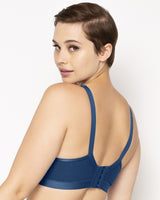 Cotton Luxe Unlined Wireless Bra - Blue Sapphire