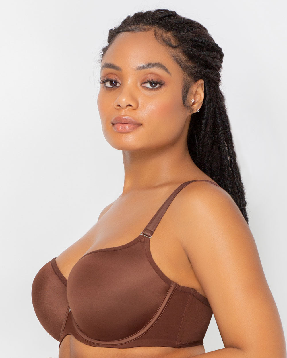 Curvy Couture Women's Tulip Smooth T-Shirt Bra Bombshell Nude 36G