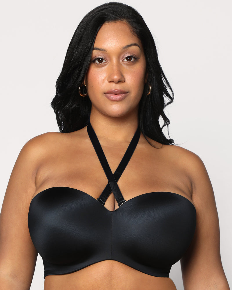 Smooth Strapless Multi-Way Bra - Black Hue – Curvy Couture