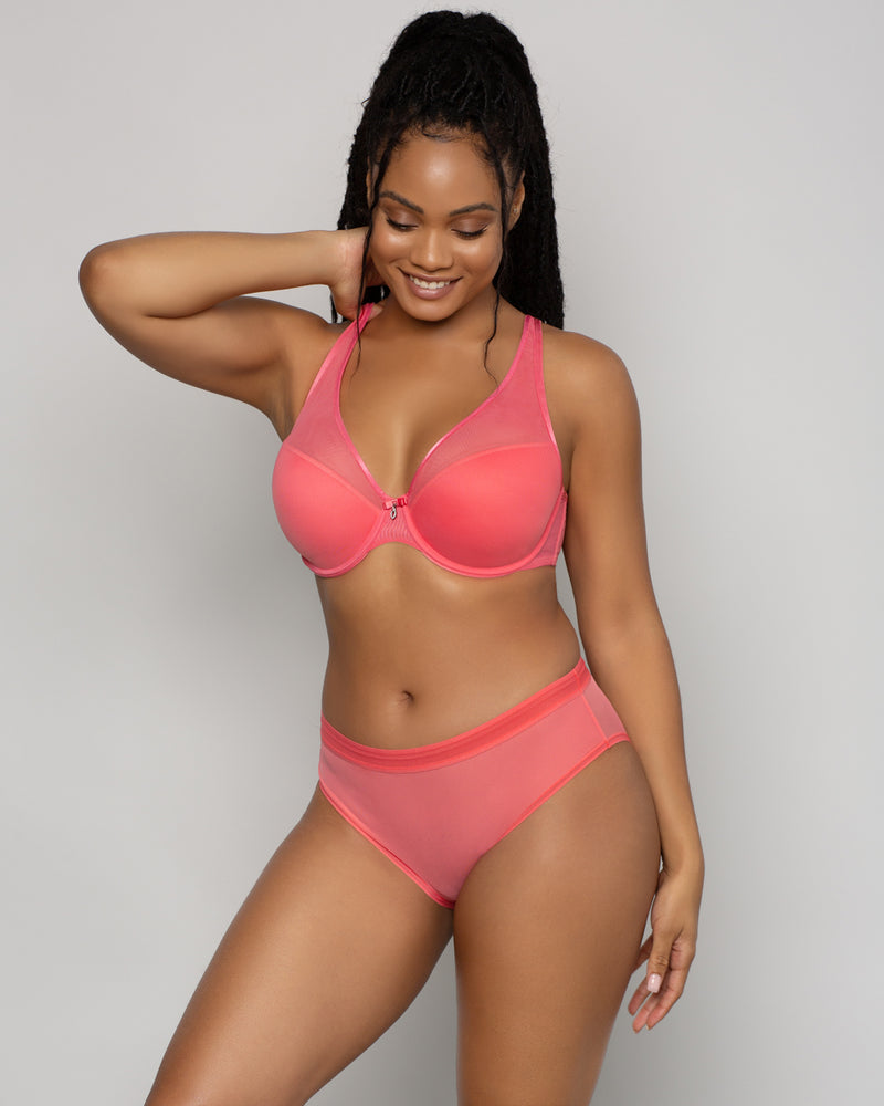 Curvy Couture Sheer Mesh Push Up Bra Sun Kissed Coral – Victoria's