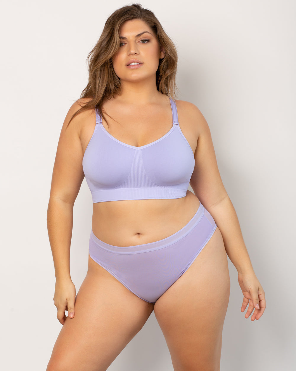 Curvy Couture Women's Plus Size Smooth Seamless Comfort Wire Free Longline  Bra, Blushing Rose, Medium : : Clothing, Shoes & Accessories