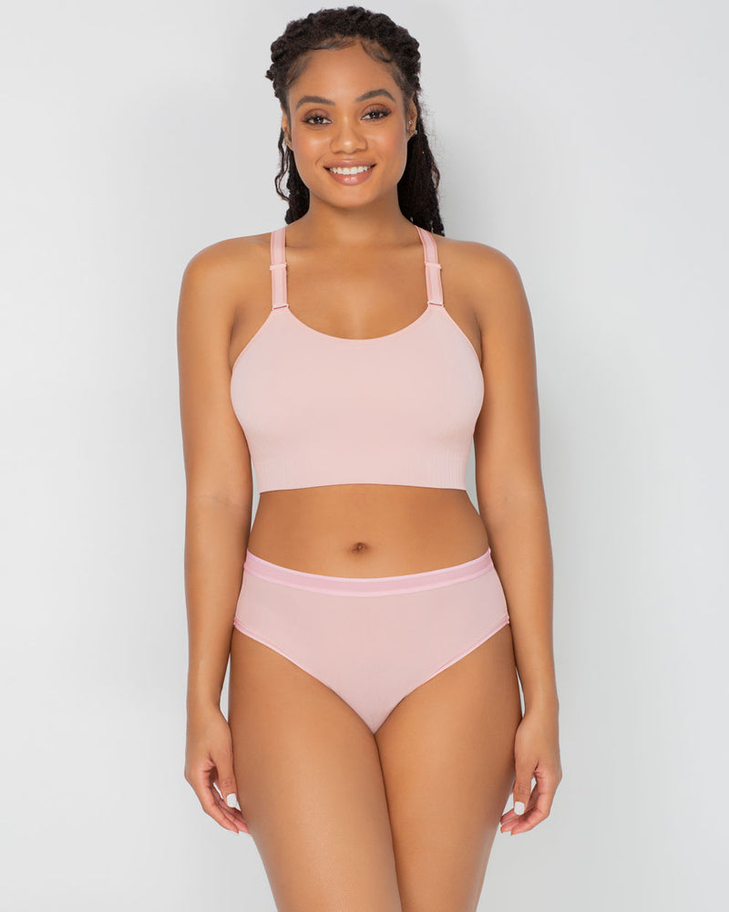 Cotton Luxe Unlined Wireless Bra - Blushing Rose – Curvy Couture