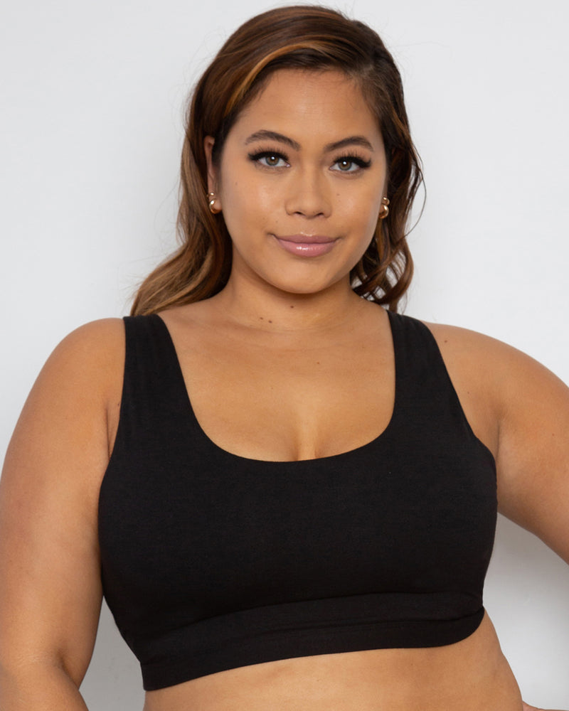 Cotton Comfort 2-Pack Bralette - Charcoal Heather/Black Hue – Curvy Couture