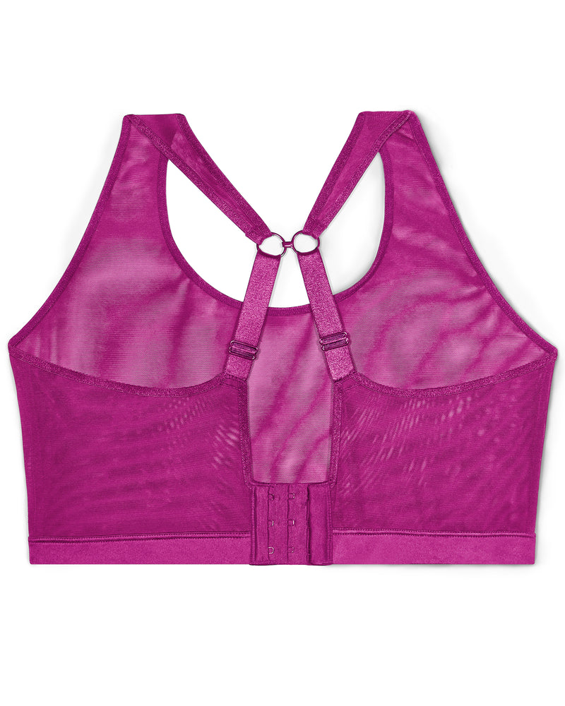Sheer Mesh Bralette, Cosmo Pink Pink - Curvy Couture - Mesh Flatlay